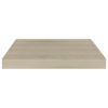 Floating Wall Shelves 2 pcs Oak 15.7"x9.1"x1.5" MDF