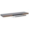 Floating Wall Shelves 4 pcs Gray 35.4"x9.3"x1.5" MDF