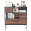 Multipurpose Sideboard Storage Cabinet with Metal Leg & Drawers