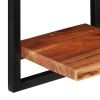 Wall Shelves 2 pcs 9.8"x9.8"x29.5" Solid Wood Acacia and Steel