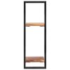 Wall Shelves 2 pcs 9.8"x9.8"x29.5" Solid Wood Acacia and Steel