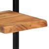 Wall Shelves 2 pcs 9.8"x9.8"x29.5" Solid Wood Acacia and Steel