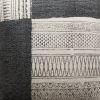 Dae 24 x 24 Square Handwoven Accent Throw Pillow, Cotton Dhurrie, Classic Kilim Pattern, Gray, Off White