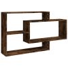 Wall Shelf Smoked Oak 40.9"x7.9"x23" Engineered Wood