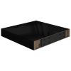 Floating Wall Shelf High Gloss Black 9.1"x9.3"x1.5" MDF