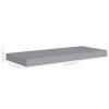 Floating Wall Shelves 2 pcs Gray 23.6"x9.3"x1.5" MDF