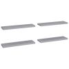 Floating Wall Shelves 4 pcs Gray 35.4"x9.3"x1.5" MDF