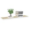 Floating Wall Shelf Oak and White 35.4"x9.3"x1.5" MDF