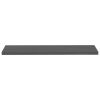 Floating Wall Shelves 2 pcs High Gloss Gray 47.2"x9.3"x1.5" MDF