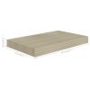 Floating Wall Shelf Oak 15.7"x9.1"x1.5" MDF