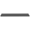 Floating Wall Shelf High Gloss Gray 47.2"x9.3"x1.5" MDF