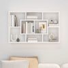 Wall Shelf White 6.7"x6.3"x20.7" Engineered Wood