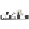 Wall Shelf High Gloss Gray 40.2"x11.8"x6.7" Engineered Wood