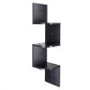 3 Layers Corner Wall Mount Shelf/Black