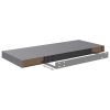 Floating Wall Shelves 2 pcs Gray 23.6"x9.3"x1.5" MDF