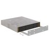 Floating Wall Shelves 2 pcs Concrete Gray 9.1"x9.3"x1.5" MDF