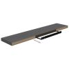 Floating Wall Shelf High Gloss Gray 47.2"x9.3"x1.5" MDF