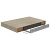 Floating Wall Shelf Oak 15.7"x9.1"x1.5" MDF