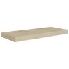 Floating Wall Shelves 2 pcs Oak 23.6"x9.3"x1.5" MDF