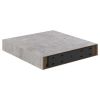 Floating Wall Shelf Concrete Gray 9.1"x9.3"x1.5" MDF