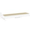 Floating Wall Shelf Oak and White 35.4"x9.3"x1.5" MDF