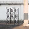 47x71" Room Photo Frames Screen Divider Screens, 3 Panel Decorative Screen with Photo Frames, Antique Mirror, Candle Stick