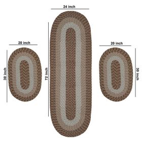 Country 3Pc Collection (Color: Straw Stripe, size: 3 Piece Set (20" x 30" | 24" x 72" | 20" x 30"))