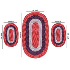 Country 3Pc Collection (Color: Americana Stripe, size: 3 Piece Set (20" x 30" | 36" x 60" | 20" x 30"))