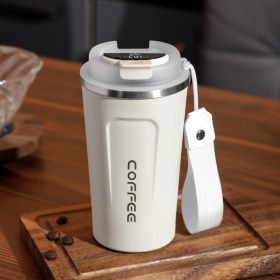Smart Coffee Cup Stainless Steel Portable Vacuum Cup (Option: Intelligent Style White-510ml)