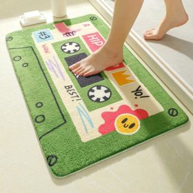 Doorway Foot Mat Thick Cashmere Carpet (Option: Green-40x60cm)