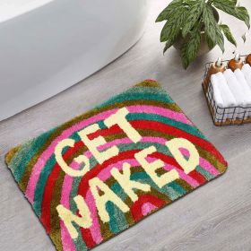 Single Needle Machine Flocking Jacquard Letter Bathroom Mats (Option: Color-50x80cm)