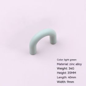 Children's House Closet Door Drawer Handle Creative Cartoon Snail Badminton Colorful Cute Handle (Option: AK50364 32 Light Green)