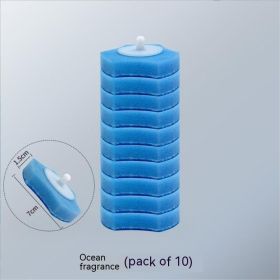 Bathroom Toilet Comes With Fragrance Cleaning Liquid Disposable Sponge Toilet Brush Replacement Head (Option: Blue Replacement Head 10)