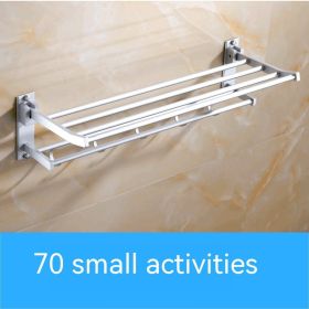 Simple Perforated Bathroom Folding Aluminum Towel Rack (Option: 70 Activity Bath Towel Rack)