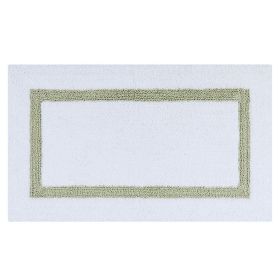 Hotel Collection (Color: White/Sage, size: 24" x 40" Rectangle)