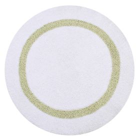 Hotel Collection (Color: White/Sage, size: 30" Round)