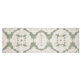 Medallion Collection (Color: Sage/Natural, size: 20" x 60" Runner)