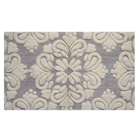 Medallion Collection (Color: Gray/Natural, size: 24" x 40" Rectangle)