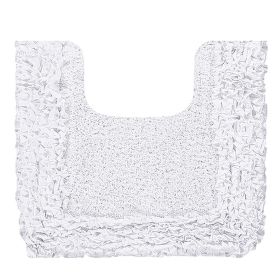 Shaggy Border Collection (Color: White, size: 20" x 20" Contour)