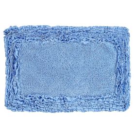 Shaggy Border Collection (Color: Blue, size: 21" x 34" Rectangle)