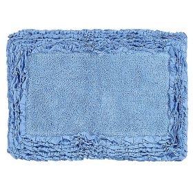 Shaggy Border Collection (Color: Blue, size: 24" x 40" Rectangle)