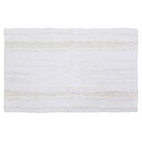 Ruffle Border Collection (Color: White, size: 21" x 34" Rectangle)