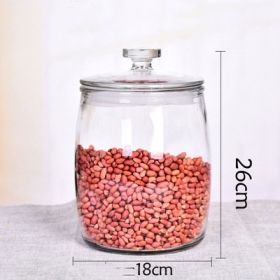 Thickened Glass Tea Jar Dry Fruit Mixed Grain Medicinal Food Storage (Option: 8catty-A)
