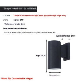 Waterproof Up And Down Spotlight (Option: Golden Light-Black Double Headed 218W)