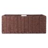 Tessa 3-Pc Woven Rope Basket Set; Foldable; Walnut