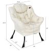 Modern Polyester Fabric Lazy Chair with Side Pocket